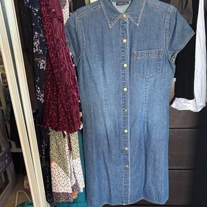 Moda International Blue Denim Midi Dress